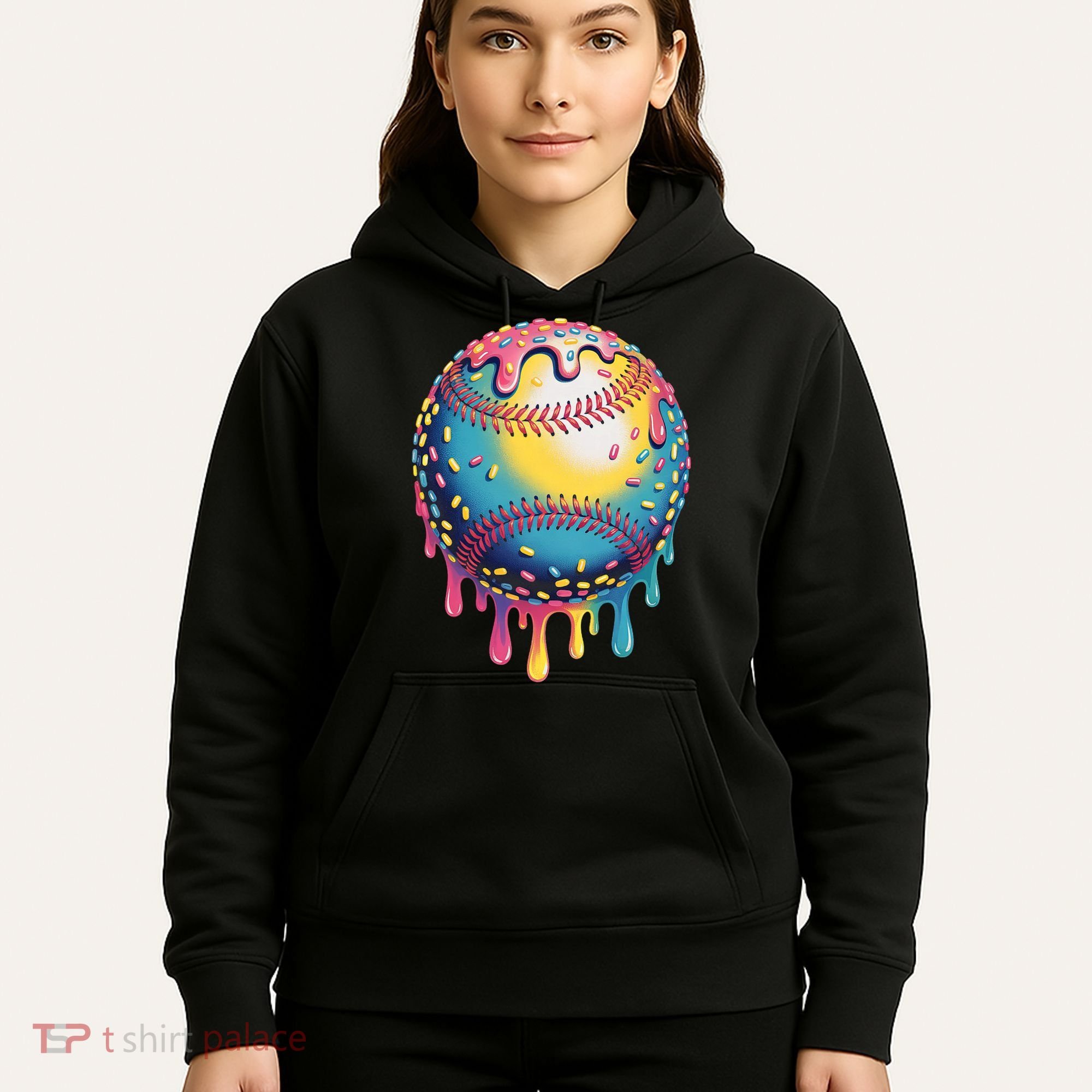 Ice Cream Drip Baseball Stuff Baseball Drip  Hoodie