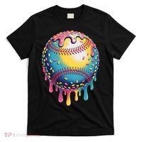 Ice Cream Drip Baseball Stuff Baseball Drip  T-Shirt thumb 0