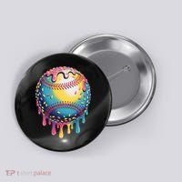 Ice Cream Drip Baseball Stuff Baseball Drip  Button thumb 0