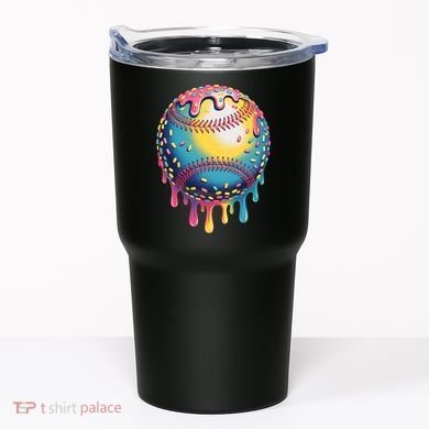 Ice Cream Drip Baseball Stuff Baseball Drip  Tumbler