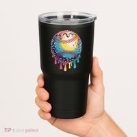 Ice Cream Drip Baseball Stuff Baseball Drip  Tumbler thumb 2