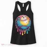 Ice Cream Drip Baseball Stuff Baseball Drip  Women's Tank Top thumb 0