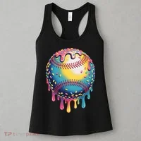 Ice Cream Drip Baseball Stuff Baseball Drip  Women's Tank Top thumb 3