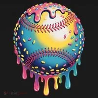 Ice Cream Drip Baseball Stuff Baseball Drip  Women's Tank Top thumb 5