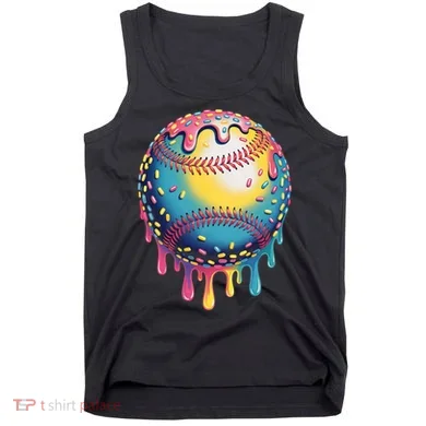 Ice Cream Drip Baseball Stuff Baseball Drip  Tank Top