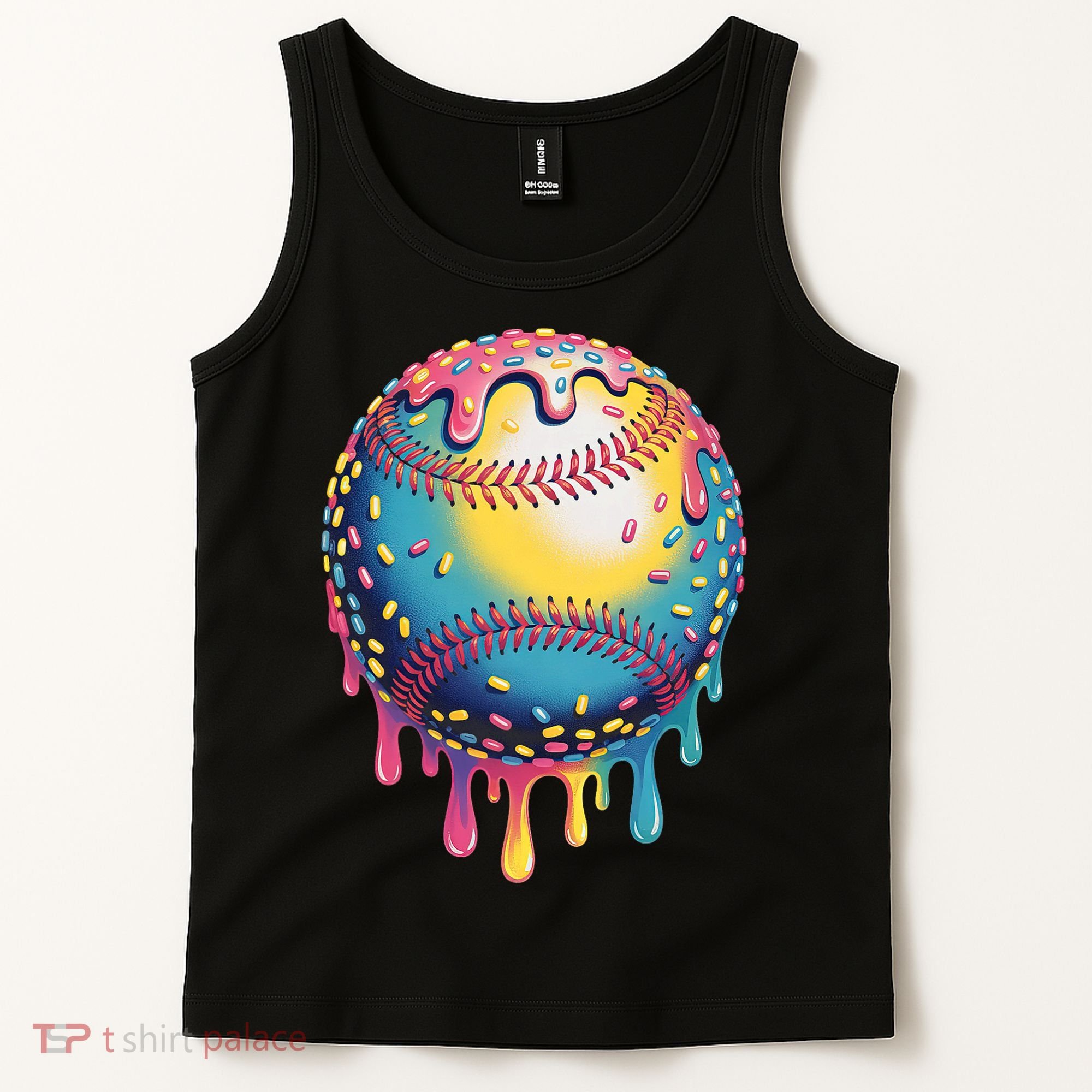 Ice Cream Drip Baseball Stuff Baseball Drip  Tank Top