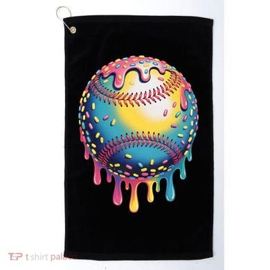 Ice Cream Drip Baseball Stuff Baseball Drip  Golf Towel