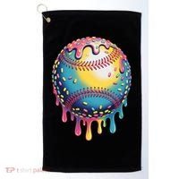 Ice Cream Drip Baseball Stuff Baseball Drip  Golf Towel thumb 0
