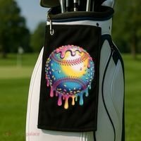 Ice Cream Drip Baseball Stuff Baseball Drip  Golf Towel thumb 2
