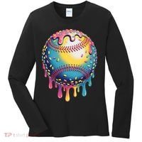 Ice Cream Drip Baseball Stuff Baseball Drip  Women's Long Sleeve Shirt thumb 0