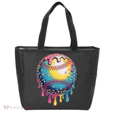 Ice Cream Drip Baseball Stuff Baseball Drip  Tote Bag