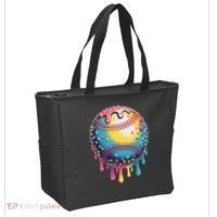 Ice Cream Drip Baseball Stuff Baseball Drip  Tote Bag thumb 2