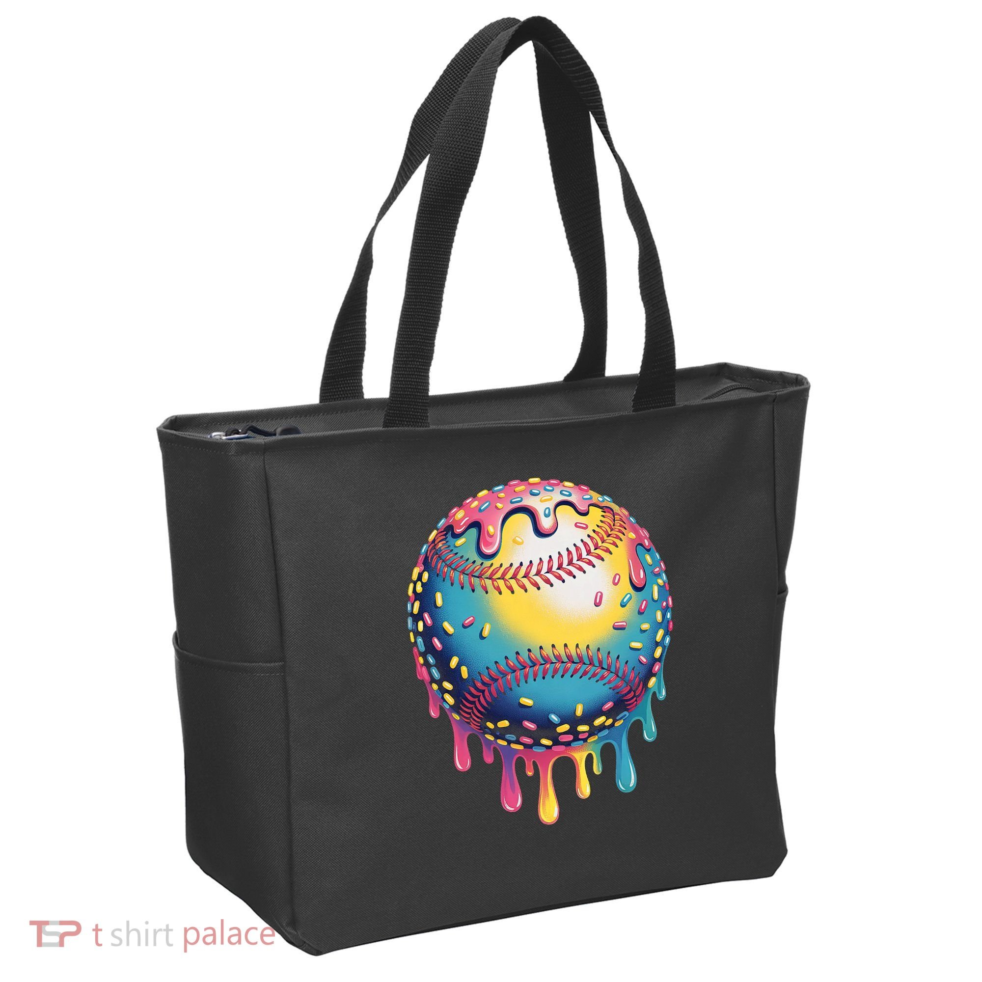 Ice Cream Drip Baseball Stuff Baseball Drip  Tote Bag