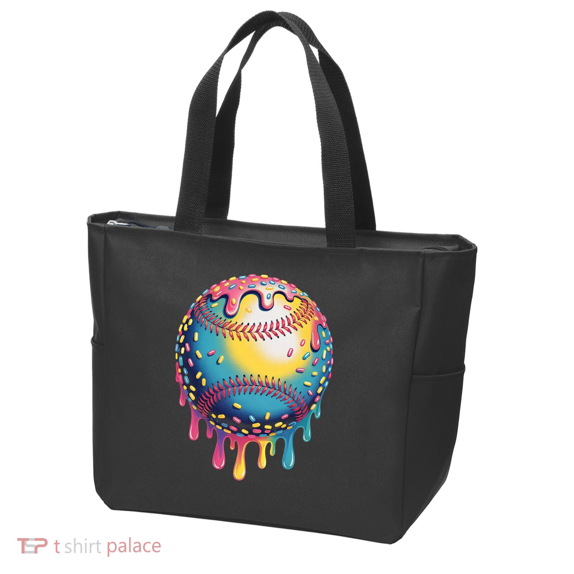Ice Cream Drip Baseball Stuff Baseball Drip  Tote Bag