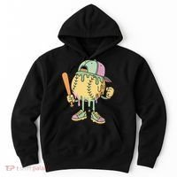 Ice Cream Drip Baseball Spots Retro Hoodie thumb 0