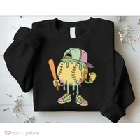 Ice Cream Drip Baseball Spots Retro Sweatshirt thumb 2