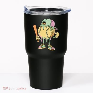 Ice Cream Drip Baseball Spots Retro Tumbler