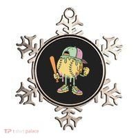 Ice Cream Drip Baseball Spots Retro Ornament thumb 0