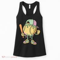 Ice Cream Drip Baseball Spots Retro Women's Tank Top thumb 0