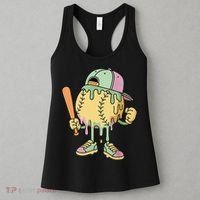 Ice Cream Drip Baseball Spots Retro Women's Tank Top thumb 3