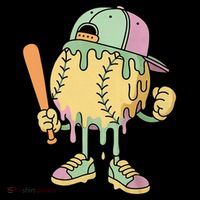 Ice Cream Drip Baseball Spots Retro Toddler Hoodie thumb 2