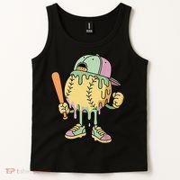 Ice Cream Drip Baseball Spots Retro Tank Top thumb 2