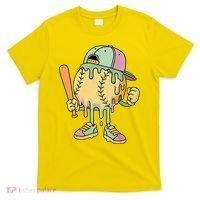 Ice Cream Drip Baseball Spots Retro T-Shirt thumb 0