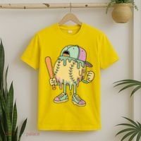 Ice Cream Drip Baseball Spots Retro T-Shirt thumb 2