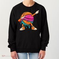 Ice Cream Drip Basketball Dabbing Women's Sweatshirt thumb 0