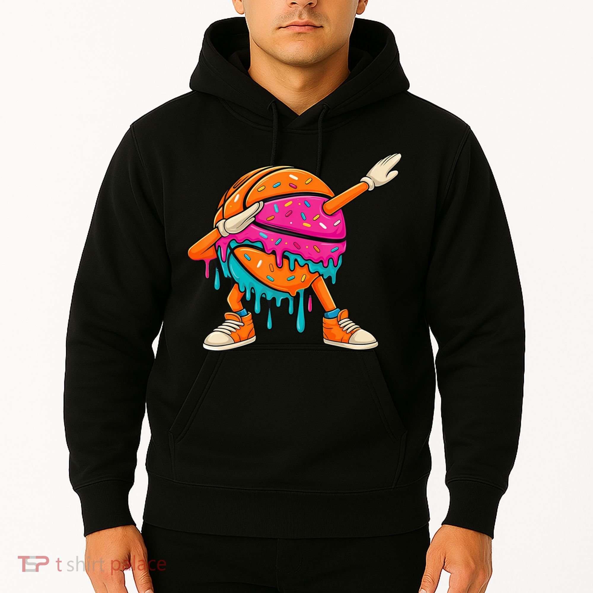 Ice Cream Drip Basketball Dabbing Hoodie