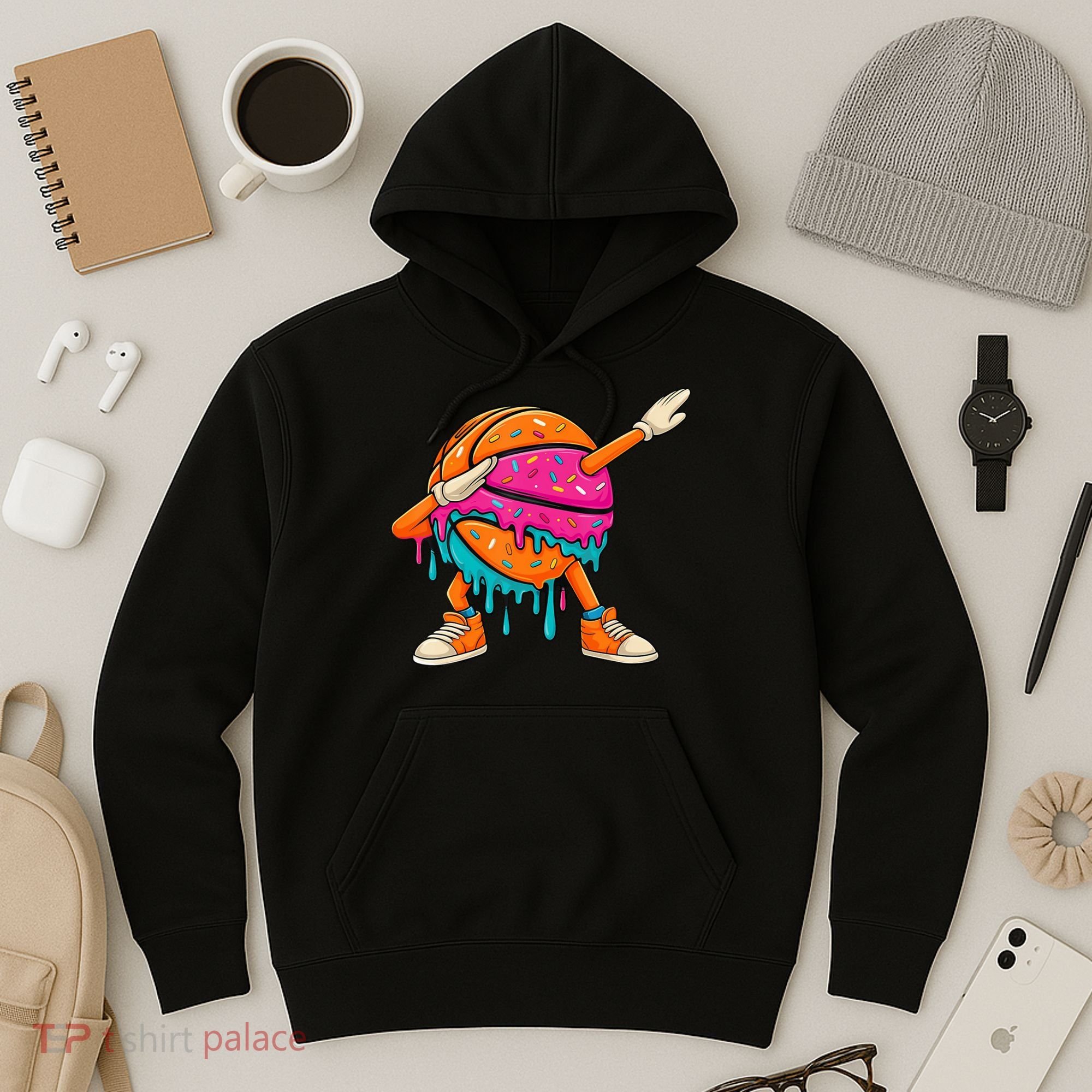Ice Cream Drip Basketball Dabbing Hoodie