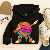Ice Cream Drip Basketball Dabbing Hoodie thumb 4