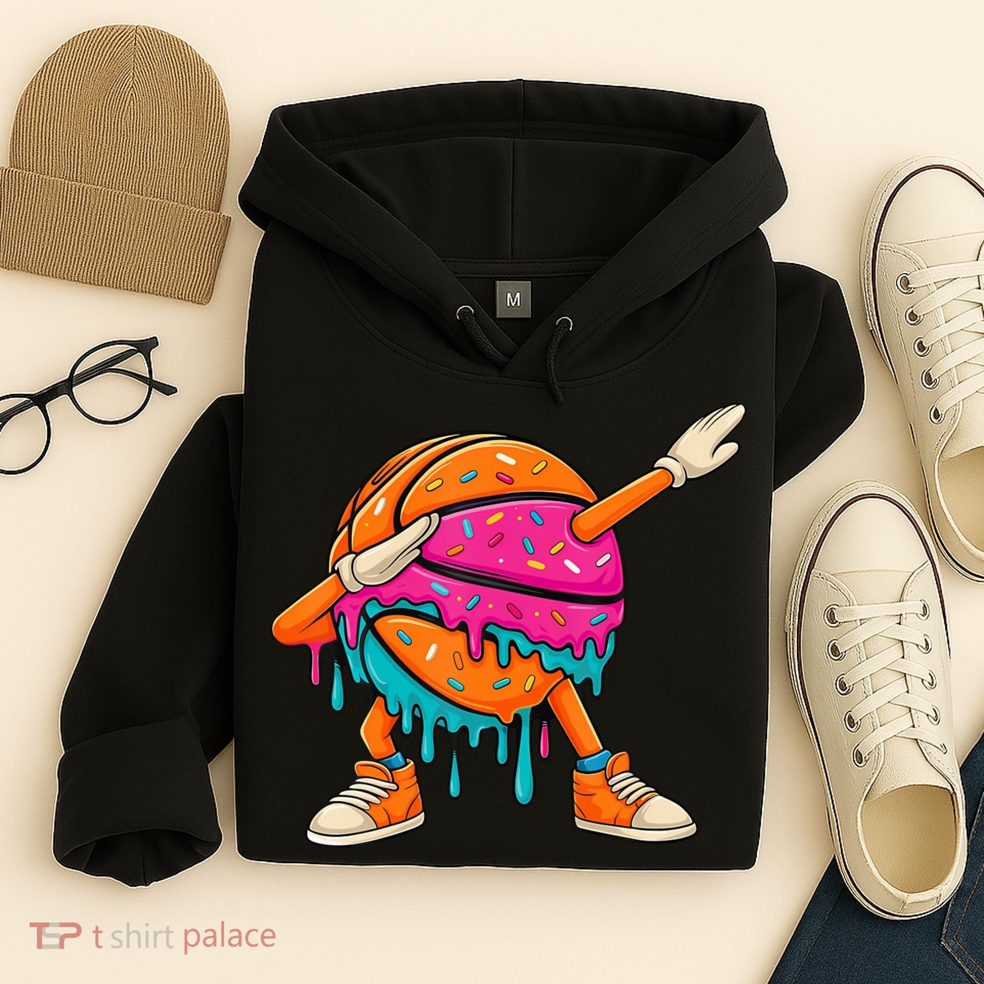 Ice Cream Drip Basketball Dabbing Hoodie