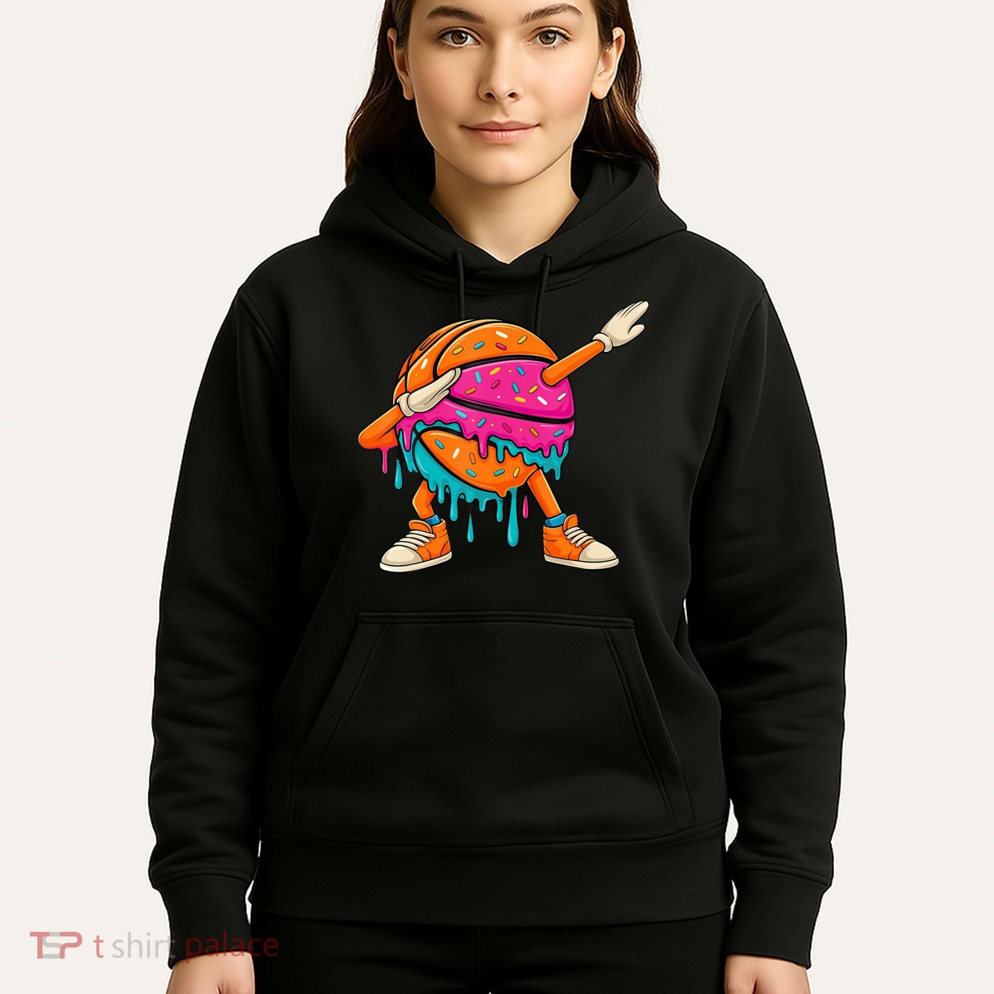 Ice Cream Drip Basketball Dabbing Hoodie