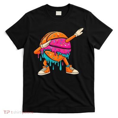 Ice Cream Drip Basketball Dabbing T-Shirt