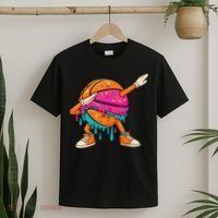 Ice Cream Drip Basketball Dabbing T-Shirt thumb 2