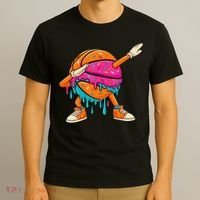 Ice Cream Drip Basketball Dabbing T-Shirt thumb 3