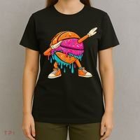 Ice Cream Drip Basketball Dabbing T-Shirt thumb 4