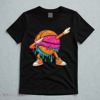 Ice Cream Drip Basketball Dabbing T-Shirt thumb 5
