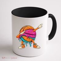 Ice Cream Drip Basketball Dabbing Coffee Mug thumb 1