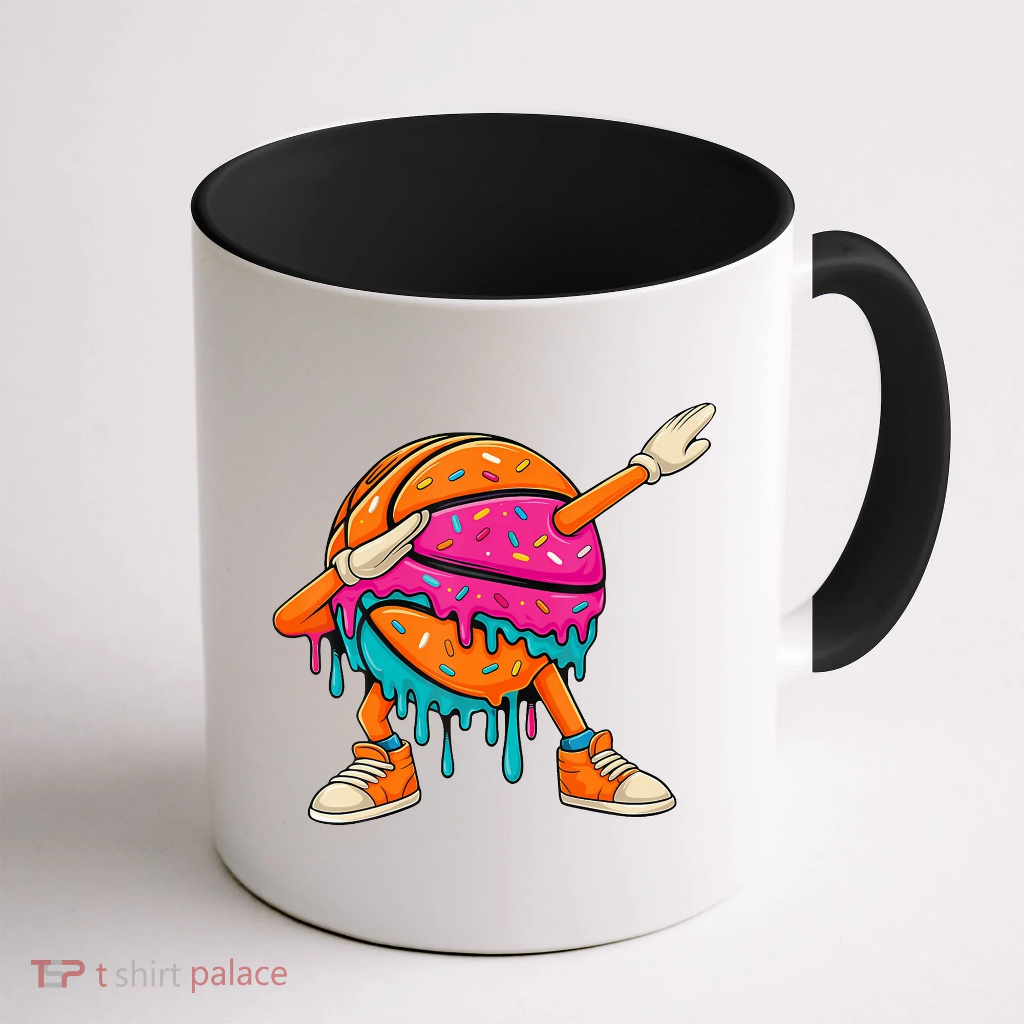Ice Cream Drip Basketball Dabbing Coffee Mug
