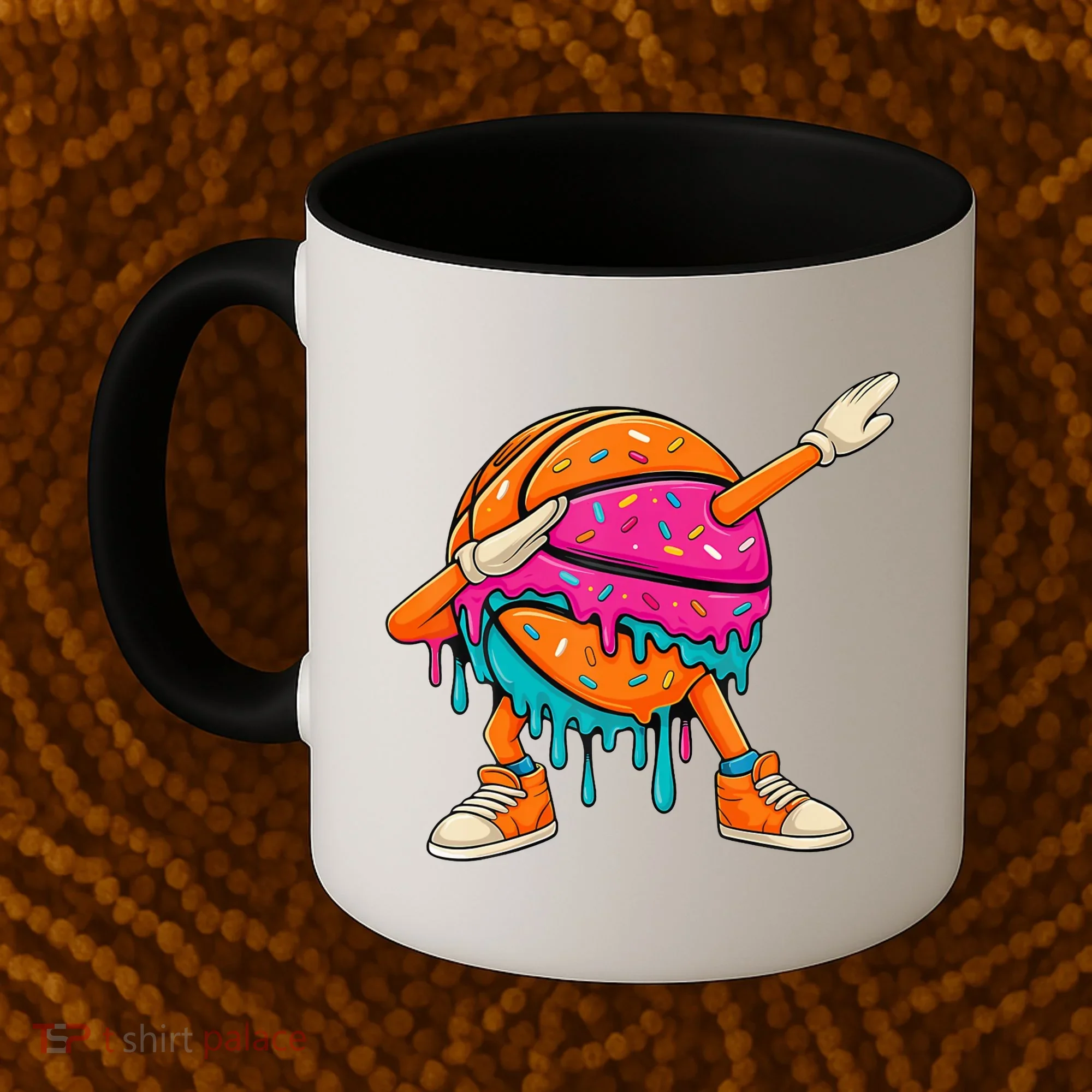 Ice Cream Drip Basketball Dabbing Coffee Mug