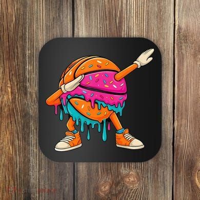 Ice Cream Drip Basketball Dabbing Coaster