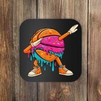Ice Cream Drip Basketball Dabbing Coaster thumb 0