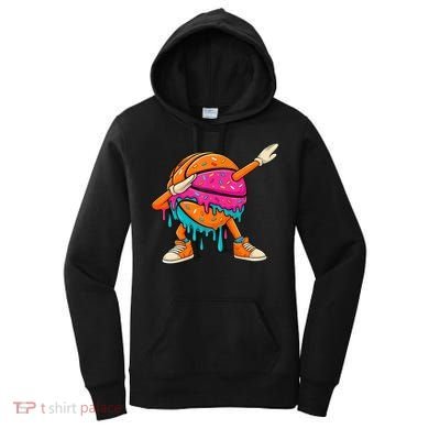 Ice Cream Drip Basketball Dabbing Women's Hoodie