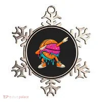 Ice Cream Drip Basketball Dabbing Ornament thumb 0