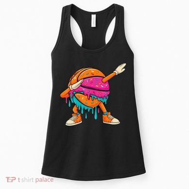 Ice Cream Drip Basketball Dabbing Women's Tank Top