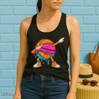 Ice Cream Drip Basketball Dabbing Women's Tank Top thumb 2
