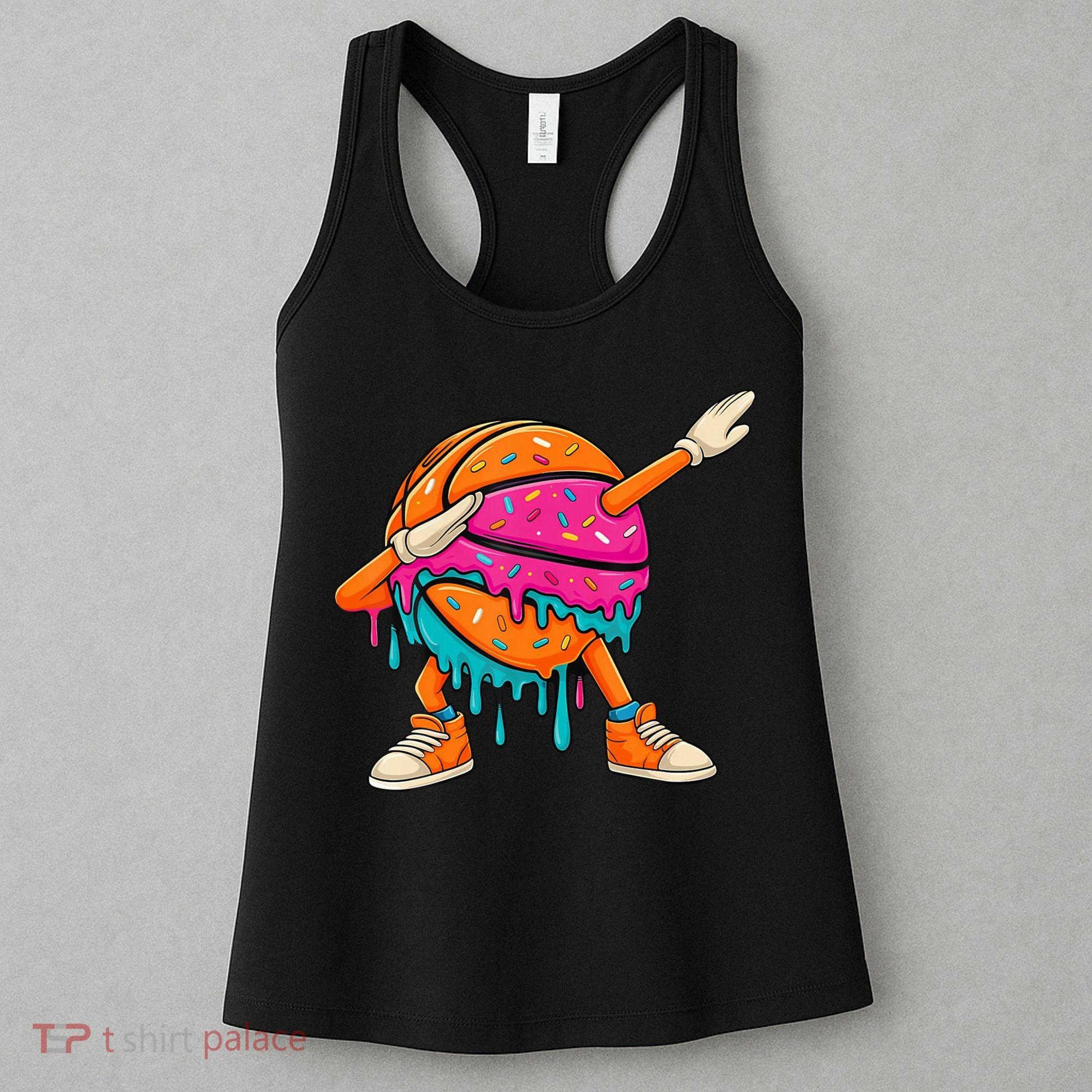 Ice Cream Drip Basketball Dabbing Women's Tank Top