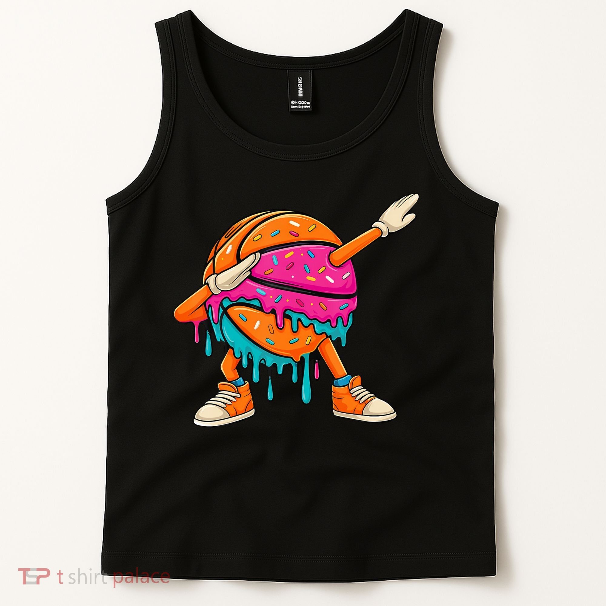 Ice Cream Drip Basketball Dabbing Tank Top